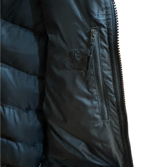 VTG Nike Puffer 550 Down Winter Jacket Coat Two Tone Black Blue Size S - Picture 6 of 9